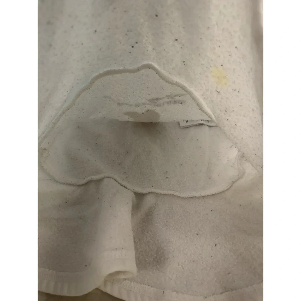 Ralph Lauren Rugby Polo Bear Fleece Dress 6 Months White Ruffle Long Sleeve